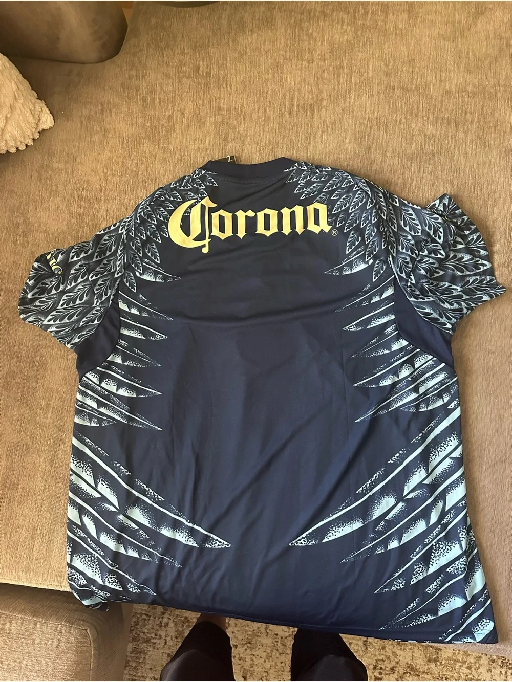 Adult 2XL adidas Caliente.mx Navy and Yellow Soccer Jersey